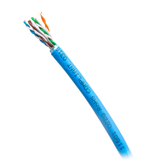 C2G 1000ft (304.8m) TAA-Compliant Cat6 Bulk Foil Shield (F/UTP) Ethernet Network Cable with Solid Conductors-Riser CMR
