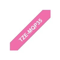 12mm White On Berry Pink Tze Tape - 5m - Dealtargets.ca
