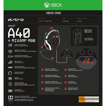 ASTRO Gaming A40 TR Wired Headset + REFRESHED MixAmp M80 with Astro Audio V2 for-Xbox Series X | S-Xbox One Xbox Series X|S / Xbox One A40 TR + MixAmp M80