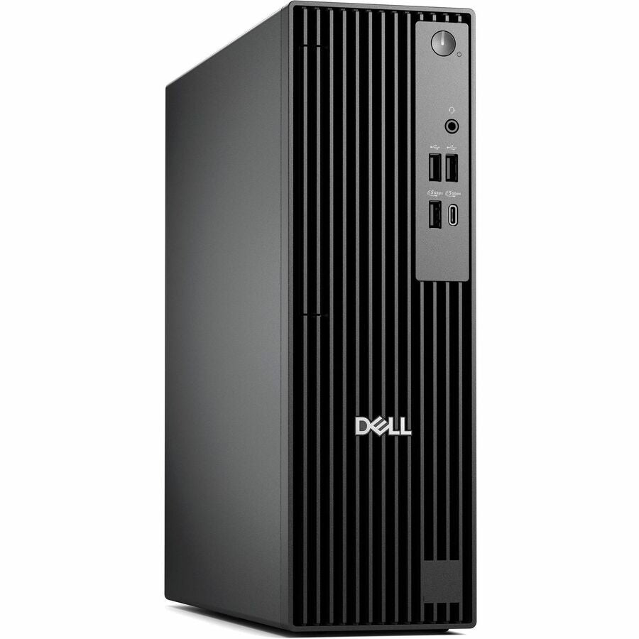 Dell Pro QCS1250 Desktop Computer - Intel Core Ultra 5 235 - 8 GB - 256 GB SSD - Slim PC - Standard Black - Intel Chip - Windows 11 Pro - Intel DDR5 SDRAM - English (US) Keyboard - 180 W