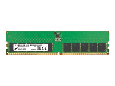 Micron 32GB DDR5 SDRAM Memory Module - For Server, Workstation - 32 GB (1 x 32GB) - DDR5-5600/PC5-44800 DDR5 SDRAM - 5600 MHz Dual-rank Memory - CL46 - 1.10 V - ECC - Unbuffered - 288-pin - DIMM