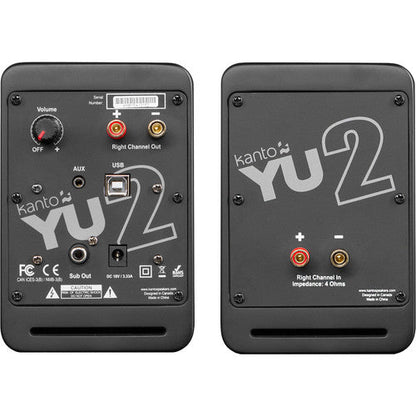 Kanto Living YU2 Powered Desktop Speakers (Matte Black, Pair)