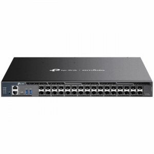 TP-Link Omada 26-Port 10G Stackable L3 Managed Aggregation Switch with 6 25G Slots - Manageable - 10 Gigabit Ethernet, 25 Gigabit Ethernet - 10GBase-X, 25GBase-X - 3 Layer Supported - 86.70 W Power Consumption - Twisted Pair, Optical Fiber