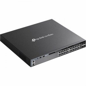 TP-Link Omada 24-Port Gigabit Stackable L3 Managed Switch with 4 10G Slots - 24 Ports - Manageable - Ethernet, 10 Gigabit Ethernet - 10/100/1000Base-T, 10GBase-X - 28.40 W Power Consumption - Twisted Pair, Optical Fiber - PoE Ports - 1U High