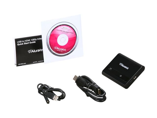 Aluratek AUH200F USB to HDMI 1080p External Video Card Adapter with Audio