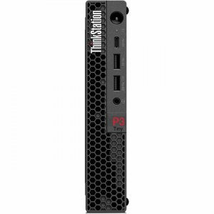 Lenovo ThinkStation P3 30H00047US Workstation - 1 x Intel Core i7 13th Gen i7-13700 - vPro Technology - 32 GB - 1 TB SSD - Tiny - Black - Intel Q670 Chip - Windows 11 Pro - 1 x NVIDIA T400 4 GB Graphics - NVMe Controller - English Keyboard