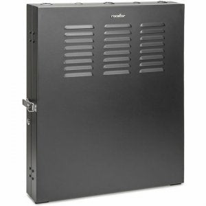 Rocstor SolidRack 2U Low Profile Vertical Mount Enclosure Cabinet - For Networking, Equipment Rack, Patch Panel, LAN Switch - 2U Rack Height x 19" Rack Width - Wall Mountable Enclosed Cabinet - Black - Steel - 150 lb Static/Stationary Weight Capacity