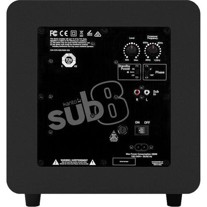 Kanto SUB8V Powered Subwoofer - Matte Black