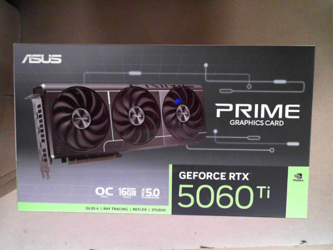 OPEN BOX - The SFF-Ready ASUS Prime GeForce RTX™ 5060 Ti 16GB GDDR7 OC Edition Graphics Card (PCIe® 5.0, 16GB GDDR7, HDMI®/DP 2.1, 2.5-Slot, Axial-tech Fans, Dual BIOS) PRIME RTX5060Ti|OC|16GB