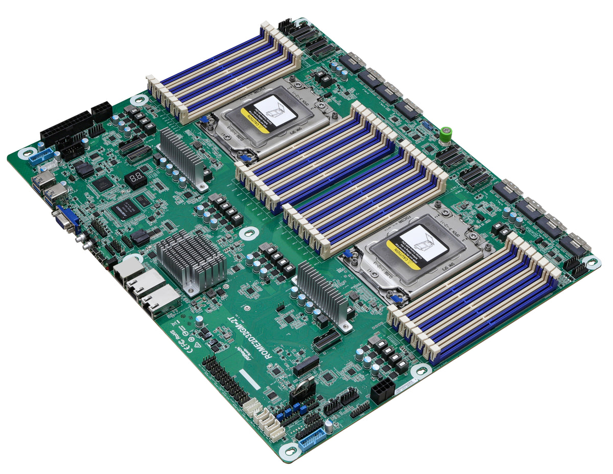ASRock Rack Server Motherboard ROME2D32GM-2T Proprietary Dual Socket SP3 (LGA 4094), supports AMD EPYC 7003 (with AMD 3D V-Cache Technology*)/7002 series processors