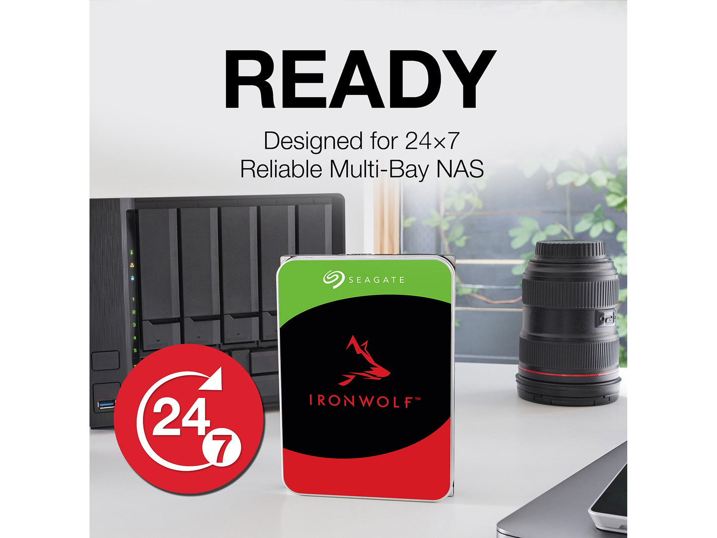 Seagate IronWolf 12TB NAS Hard Drive 7200 RPM 256MB Cache SATA 6.0Gb/s CMR 3.5 Internal HDD for RAID Network Attached Storage NE-ST12000VN0008