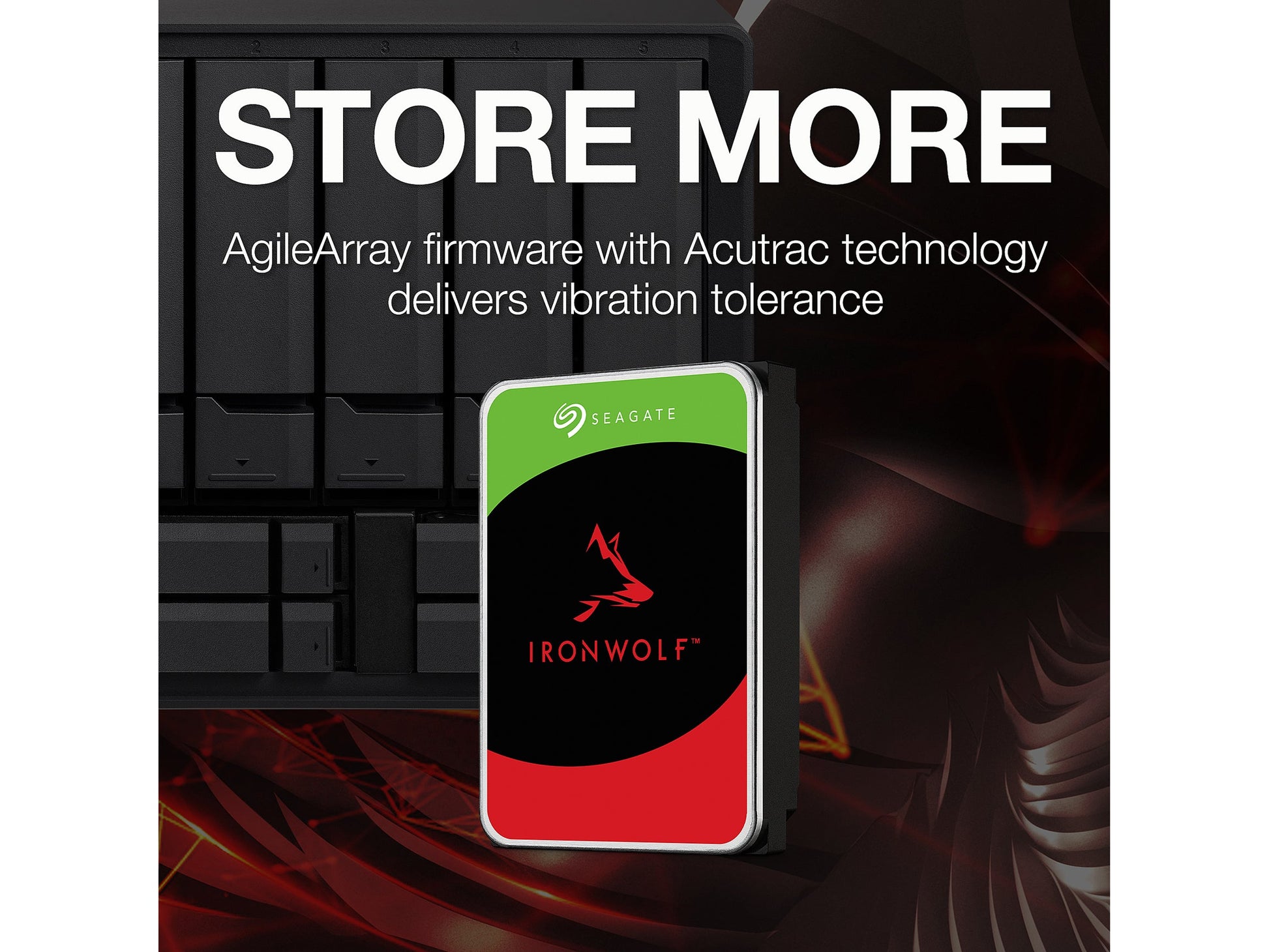 Seagate IronWolf 12TB NAS Hard Drive 7200 RPM 256MB Cache SATA 6.0Gb/s CMR 3.5 Internal HDD for RAID Network Attached Storage NE-ST12000VN0008