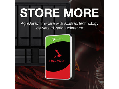 Seagate IronWolf 12TB NAS Hard Drive 7200 RPM 256MB Cache SATA 6.0Gb/s CMR 3.5 Internal HDD for RAID Network Attached Storage NE-ST12000VN0008
