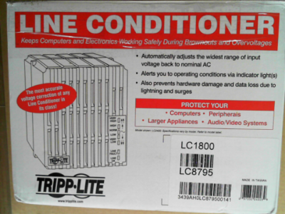 OPEN BOX - Tripp Lite LC1800 Line Conditioner 1800W AVR Surge 120V 15A 60Hz 6 Outlet 6-Feet Cord