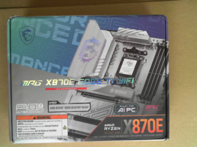 OPEN BOX - MSI MPG X870E Edge TI WiFi Gaming Motherboard (AMD Ryzen 9000/8000/7000 Series Processors, AM5, DDR5, PCIe 4.0, M.2, SATA 6Gb/s, USB 3.2 Gen 2, HDMI/DP, Wi-Fi 6E, Bluetooth 5.3, 2.5Gbps LAN, ATX)