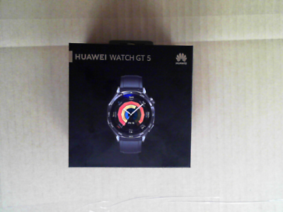 OPEN BOX - HUAWEI Watch GT 5 46mm Smartwatch, up to 14 Days Battery Life, All New Running and Cycling Sports Smart Watch, Sharp Edged Design, Black. Buy one to get a Free FreeBuds SE2, While Supplies Last. GT5 46mm Black