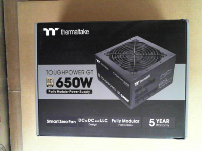 OPEN BOX - Thermaltake Fuente De Poder Toughpower Gt 650w 80 Plus Gold, Full Modular, Negro