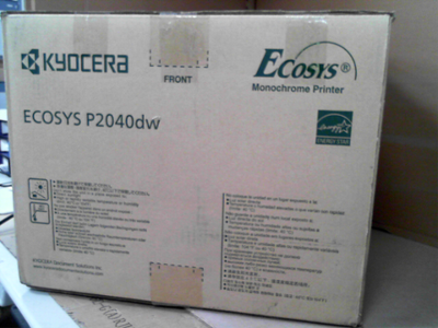 OPEN BOX - KYOCERA ECOSYS P2040dw Monochrome Network Laser Printer, 42 ppm, Up to Fine 1200 dpi, Standard Duplex, Gigabit Ethernet, USB, Wireless & Wi-Fi Direct, Mobile Print, 256 MB Memory, 2 Line LCD Screen