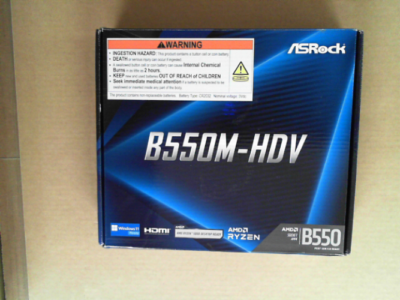 OPEN BOX - ASRock B550M-HDV Supports 3rd Gen AMD AM4 Ryzen™ / Future AMD Ryzen™ Processors Motherboard