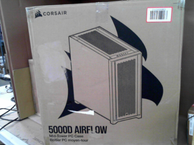 OPEN BOX - CORSAIR 5000D Airflow Tempered Glass Mid-Tower ATX PC Case - White