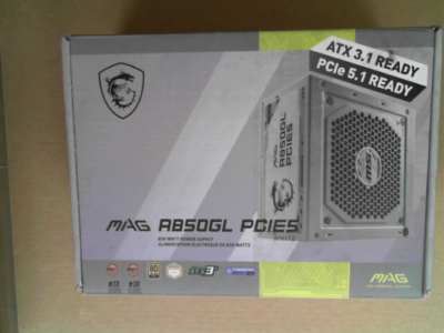 OPEN BOX - MSI MAG A850GL PCIE5 White Power Supply