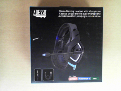 OPEN BOX - Adesso Headsets Xtream G1 Stereo Gaming Headsets with Noise Cancelling Microphone and LED Lighting for Laptop, PC, PS4, Nintendo Switch, Xbox