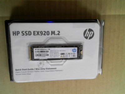 OPEN BOX - HP EX920 M.2 1TB PCIe 3.1 X4 Nvme 3D TLC NAND Internal Solid State Drive (SSD) Max 3200 Mbps 2Yy47Aa#ABC