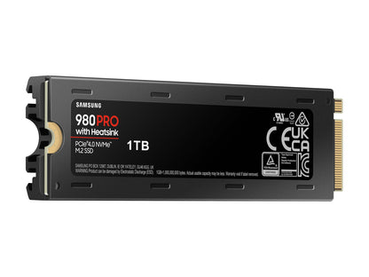 SAMSUNG 980 PRO SSD with Heatsink 1TB, PCIe 4.0 M.2 2280, Speeds Up-to 7,000MB/s, Best for High End Computing, Workstations and Compatible with Playstation5 (MZ-V8P1T0CW)