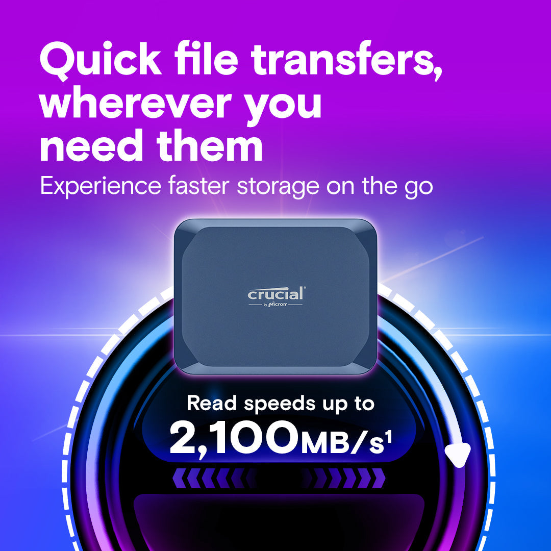 Crucial X10 2 TB Portable Solid State Drive - External - MAC, Gaming PC, Xbox, PlayStation Device Supported - USB 3.2 Gen 2x2 - 1