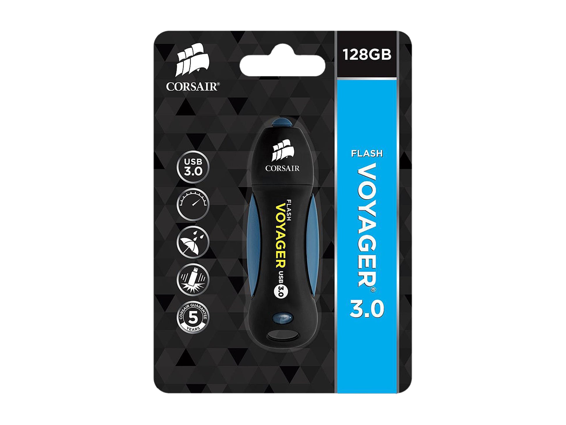 Corsair 128GB Voyager USB 3.0 Flash Drive, Speed Up to 190MB/s (CMFVY3A-128GB)