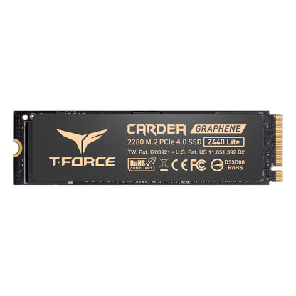 Team Group T-FORCE Z440 LITE M.2 2280 500GB Gaming SSD with Graphene Heat Spreader PCIe 4.0 x4 with NVMe 1.4 TLC NAND, PS5 compatible, Speed up to 5,000 MB/s (TM8FFT500G0C129)