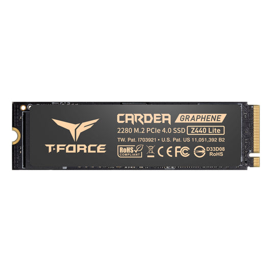 Team Group T-FORCE Z440 LITE M.2 2280 500GB Gaming SSD with Graphene Heat Spreader PCIe 4.0 x4 with NVMe 1.4 TLC NAND, PS5 compatible, Speed up to 5,000 MB/s (TM8FFT500G0C129)