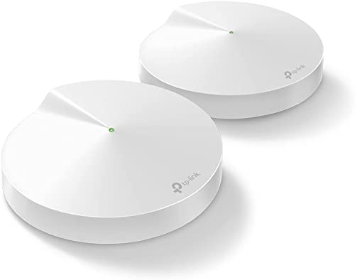 TP-Link Deco Smart Hub &amp; Whole Home Mesh WiFi System - AC2200 Gigabit, ZigBee &amp; Bluetooth Smart Hub, Tri-Band, Support Parental Controls/Anitivirus, Works with Alexa (Deco M9 Plus 2-Pack)