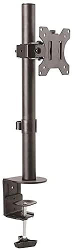 StarTech.com Single Monitor Desk Mount - Single Screen Heavy Duty Pole Mount for up to 34inch VESA Compatible Displays - Ergonomic Height Adjustable Monitor Arm Mount - Desk Clamp/Grommet (ARMPIVOTV2) Black Desk &amp; Grommet Clamp
