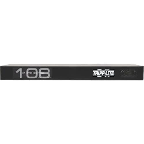 Tripp Lite 8-Port Compact 1 Plus 1 User Rackmount Cat5 IP KVM Switch (B072-008-1-IP) Black 8-Port 1 Local + 1 Remote User