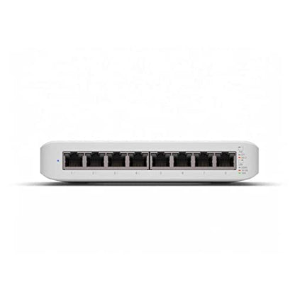 Ubiquiti UniFi Switch Lite 8 PoE | 8-Port Gigabit Switch with 4 PoE+ 802.3at Ports (USW-Lite-8-PoE),White