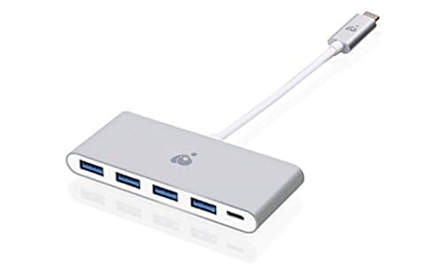 IOGEAR USB-C to 4 Port USB-A Hub with Power Delivery Pass-Through - USB 3.1 (Gen 1) Type C - External - 5 USB Port(s) - 4 USB 3.0 Port(s) - PC, Mac
