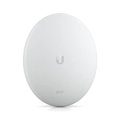 Ubiquiti UISP Horn, 5.15 GHz to 6.875 GHz Frequency Range, PtMP, High-Isolation 30 Degree (30°) Antenna, Up to 15+ km PtMP Range, Pole Mountable, White