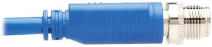 Tripp Lite M12 X-Code Cat6 Ethernet Cable Blue (M/M), 1 Gbps, UTP, UL CMR-LP Certified for 60W PoE, Heavy-Duty IP68 Rating, 32.8 Feet / 10 Meters, (NM12-601-10M-BL) M12 Cable 32.8 ft / 10M