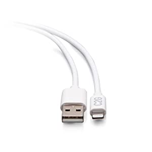 C2g/ cables to go C2G 1.8M USB-A Male to Lightning Male Sync and Charging Cable - White - Mfi Certified Long Lightning Cable for use with Apple iPhones White 1.8M