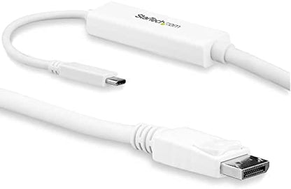 Startech 9.8 ft (3 m) USB-C to DisplayPort Cable - USB Type-C to DP Video Adapter Cable - 4K 60Hz - White 10 ft / 3 m White