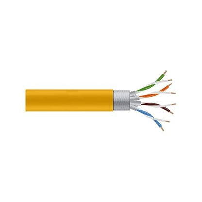 Black Box CAT6A Bulk Cable Stranded SFTP 650MHz cm PVC PoE Yellow 1000FT