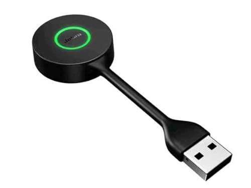 Jabra Link 400 USB-A DECT Adapter - Portable and Durable Dongle with Up to 150m of Secure Wireless Range for Selected Jabra Engage Wireless Headsets - MS Teams  Variant - Black