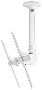Atdec TH-3070-CTSW Ceiling Mount with Short Drop Length for Displays up to 143-Pound, White 35.4-Inch White