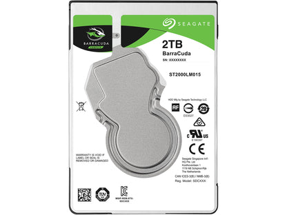 Seagate 2TB BarraCuda 5400 RPM 128MB Cache SATA 6.0Gb/s 2.5 Laptop Internal Hard Drive ST2000LM015