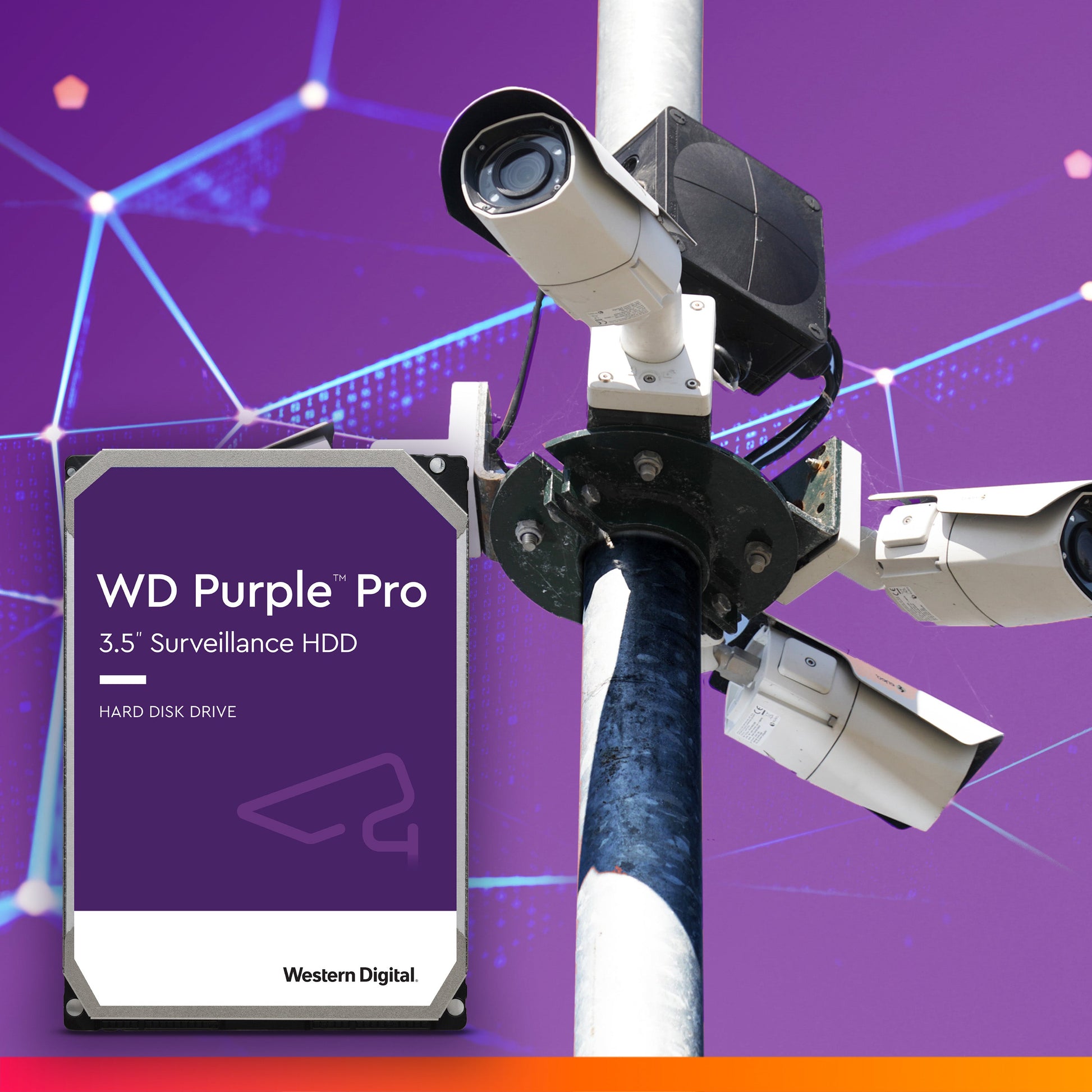 WD Purple Pro WD221PURP 22TB 7200 RPM 512MB Cache SATA 6.0Gb/s 3.5 Internal Hard Drive