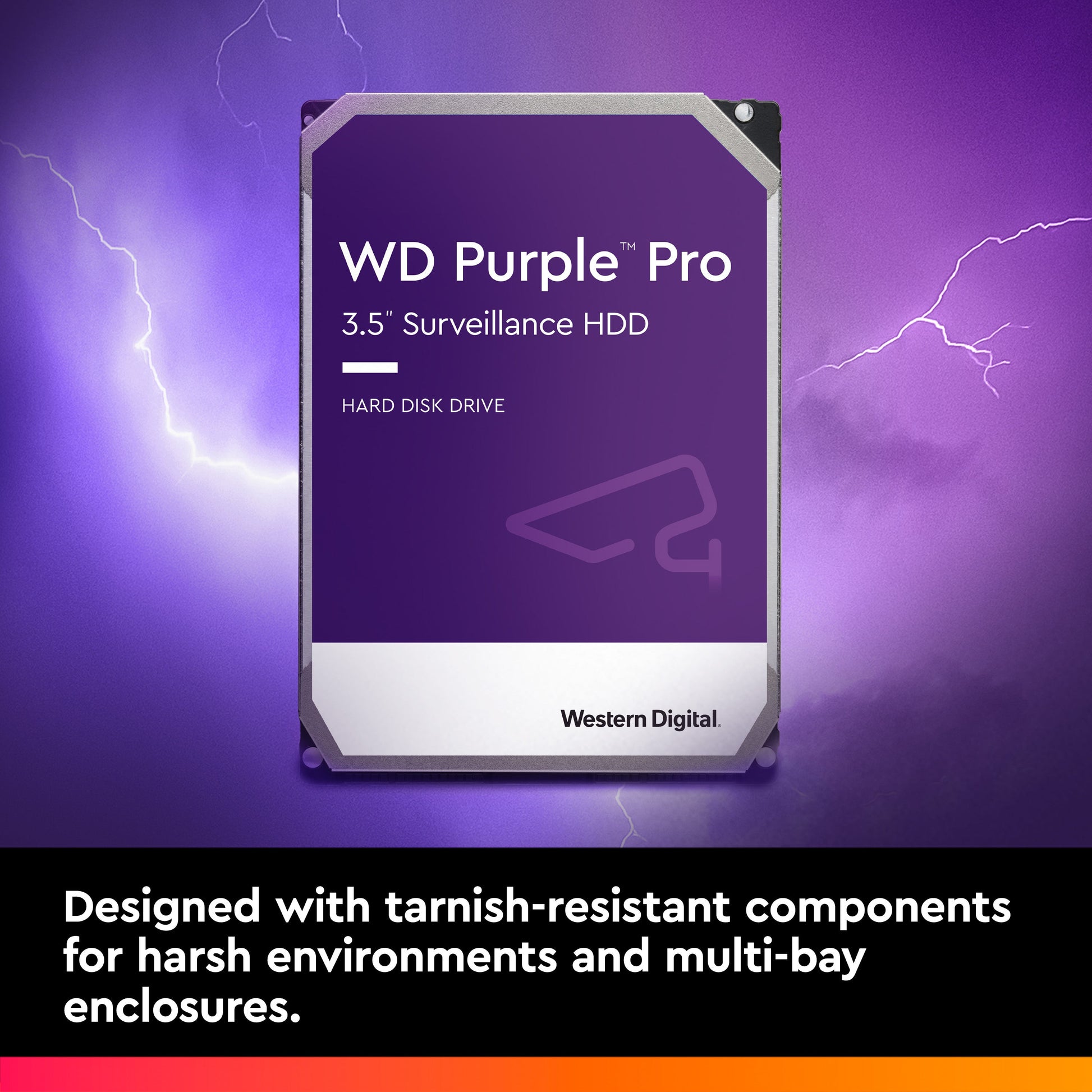 WD Purple Pro WD221PURP 22TB 7200 RPM 512MB Cache SATA 6.0Gb/s 3.5 Internal Hard Drive