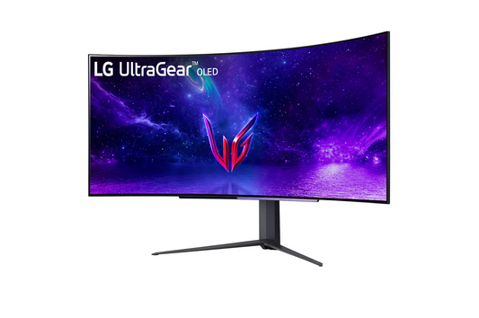 LG 45 240 Hz OLED QHD gaming monitor G-SYNC Compatible,AMD FreeSync™ Premium 3440 x 1440 (2K) DCI-P3 98.5% 45GR95QE-B