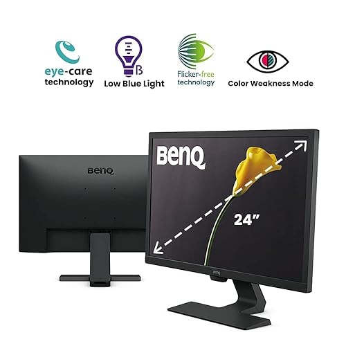 24 inch Height Adjustable Eye - Care Monitor |Full HD | Ultra - Slim Bezel | Gray | GW2480T 24 Inch 60 Hz | FHD | IPS Essential Low Blue Light | Flicker - free Technology | Height Adjustable - Dealtargets.ca