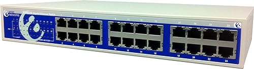 24 Port 10/100/100MBPS Gigabit Ethernet Switch Fanless Rackmount/Desktop - Dealtargets.ca